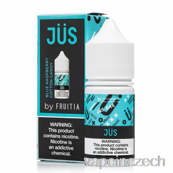 Modrá Malinová Cukrová Vata - Jus Salts - 30ml 35mg Vape Bez Nikotinu
